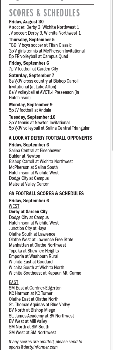 sept. 4 2019 sports report